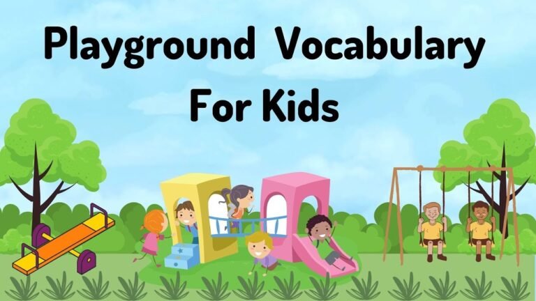 Playground vocabulary for kids