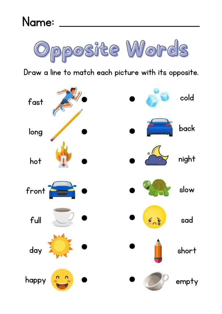 learn opposite words