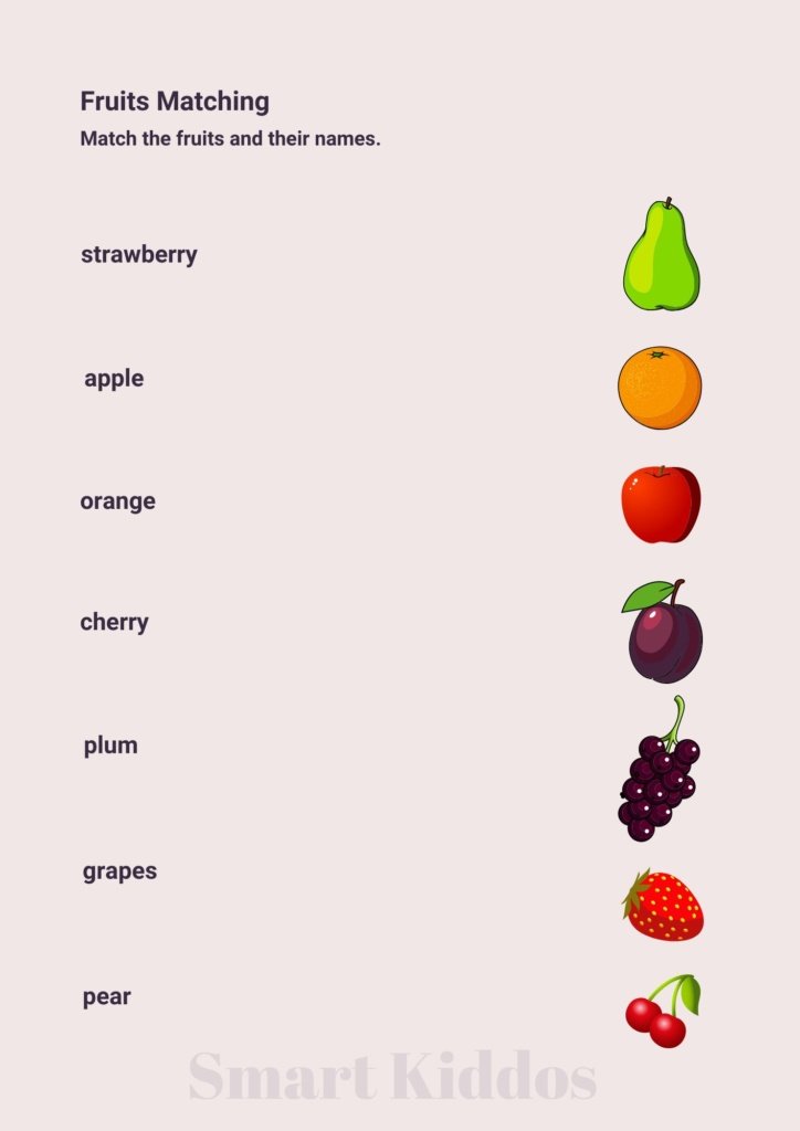 fruits and vegetables names