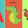 Letter A flashcards | Learn letter (A) words for kids