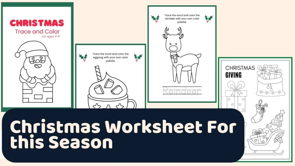 Christmas Worksheet For this Season