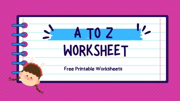 Free Printable Alphabet A to Z Worksheet for Kids 2024