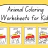Learning with Our Free Animals Coloring Worksheets for Kids