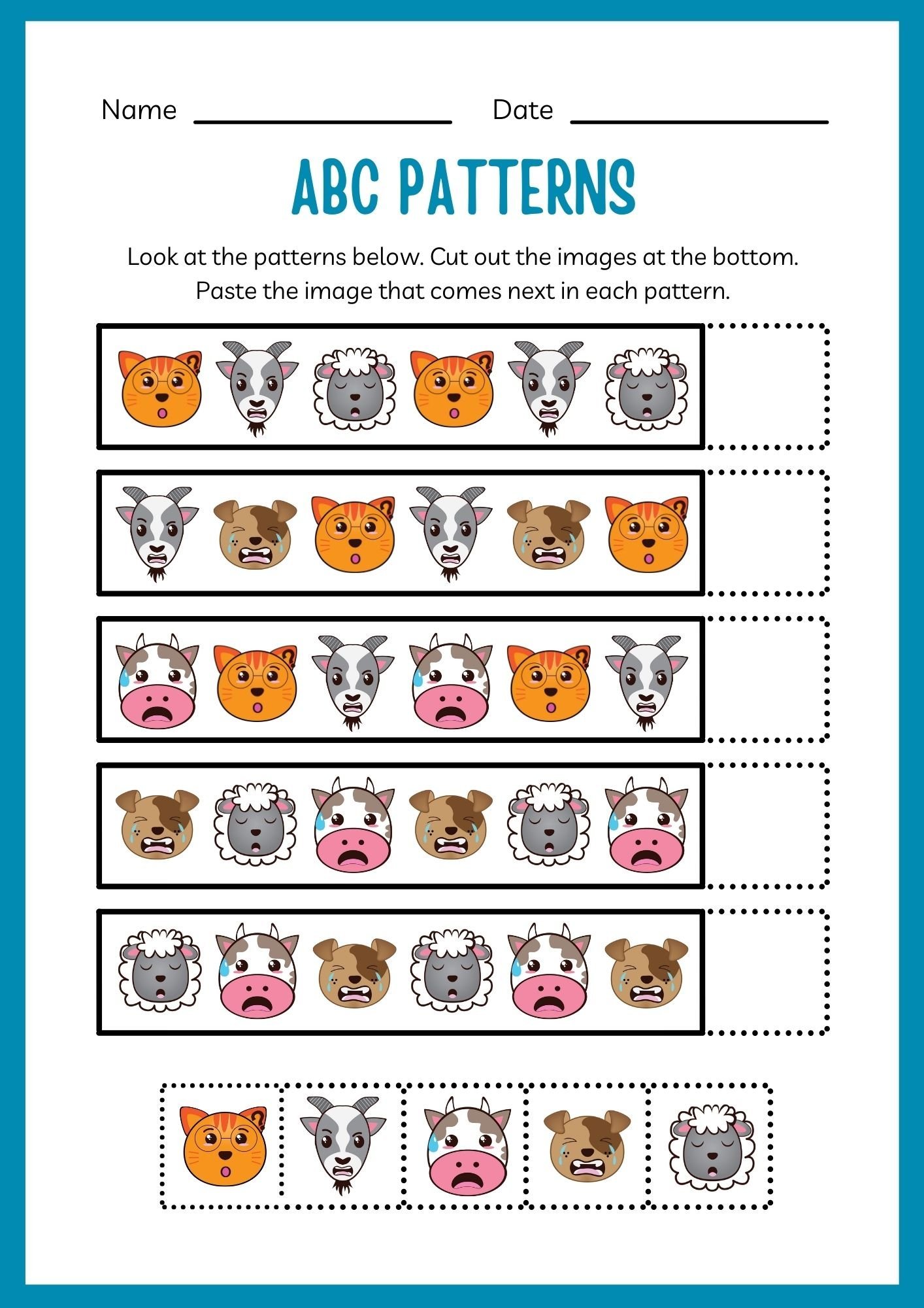 Fun Kindergarten Math Patterns Worksheets | Smart Kiddos