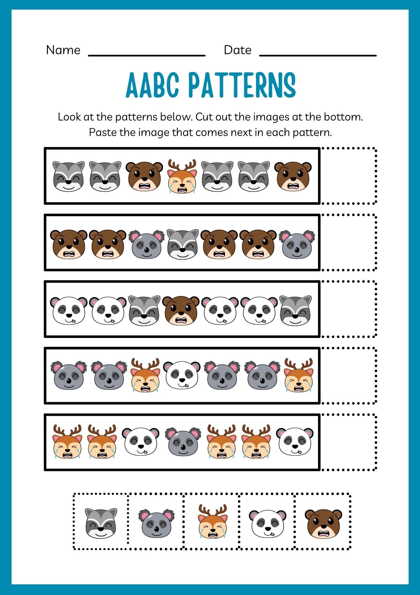 Fun Kindergarten Math Patterns Worksheets | Smart Kiddos
