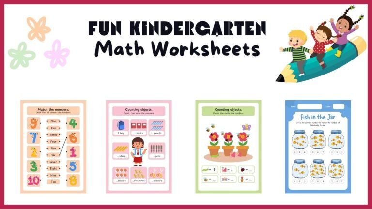 Fun Math Worksheets for Kids: Boost Learning with Engaging Activities