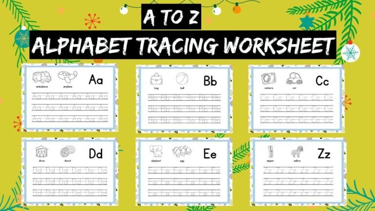 Alphabet Tracing Worksheets for Kids: Fun and Easy Learning for Early Education