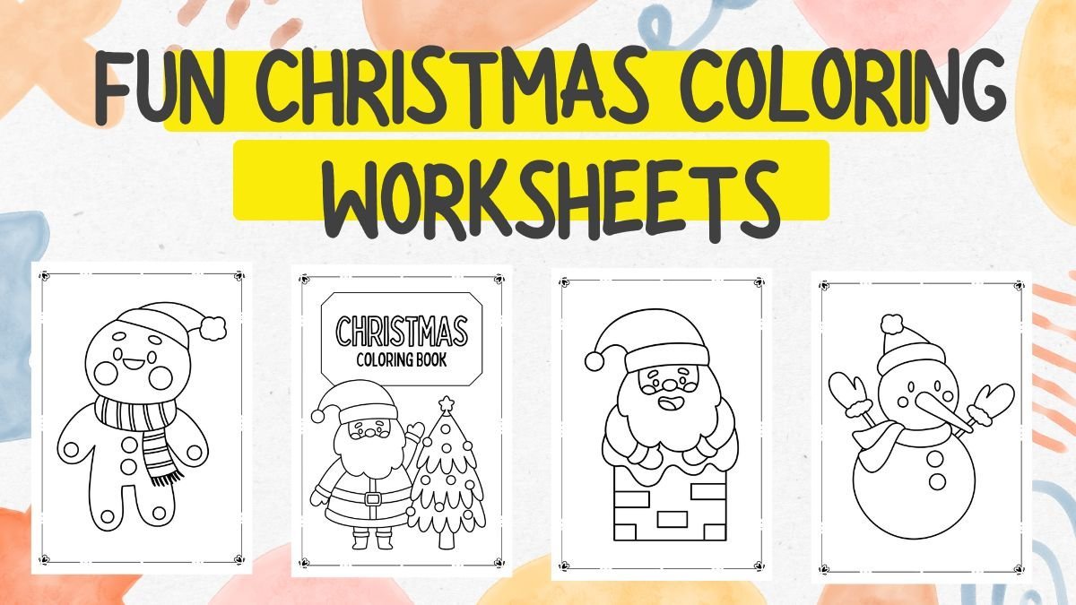 Fun Christmas Coloring Worksheet for Kids: Perfect Holiday Activity ...