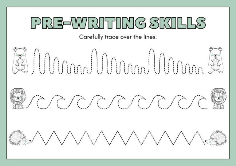 Pre-Writing Skills Tracing Worksheets for Kids | Fun & Printable ...