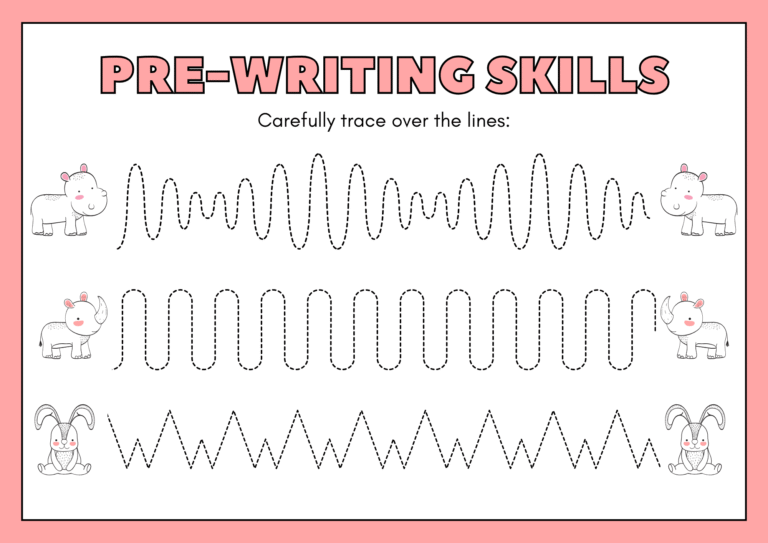Pre-Writing Skills Tracing Worksheets for Kids | Fun & Printable Activities