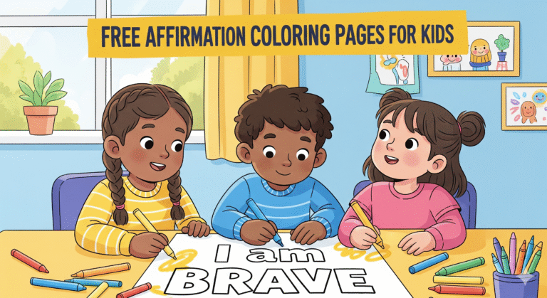 Free Affirmation Coloring Pages for Kids