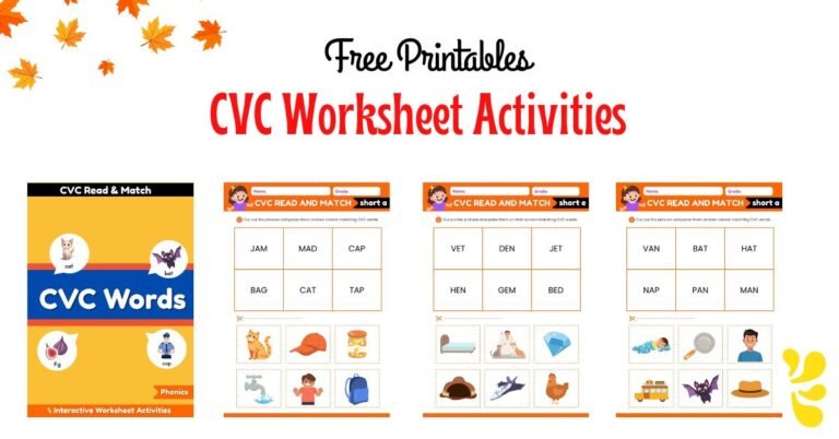 CVC Worksheet Activities