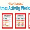 Christmas activity worksheet for kids printable