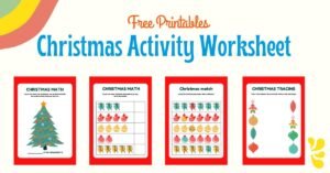 Christmas activity worksheet for kids printable