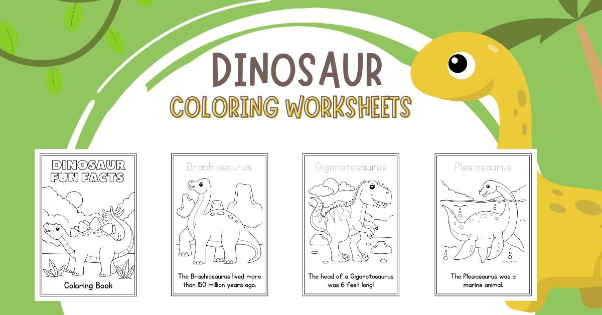 Dinosaur Coloring Worksheets